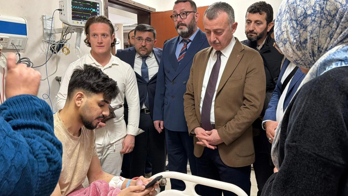 BAŞKAN B&Uuml;Y&Uuml;KAKIN, GAZZELİLERE MORAL VERDİ