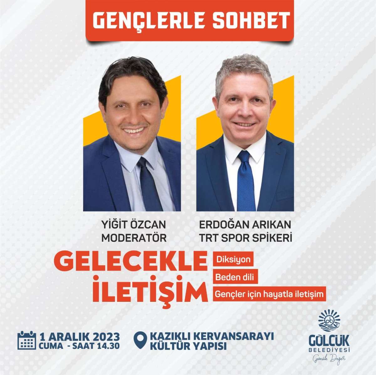 ÜNLÜ SPOR SPİKERİ GÖLCÜK'TE GENÇLERLE BULUŞACAK